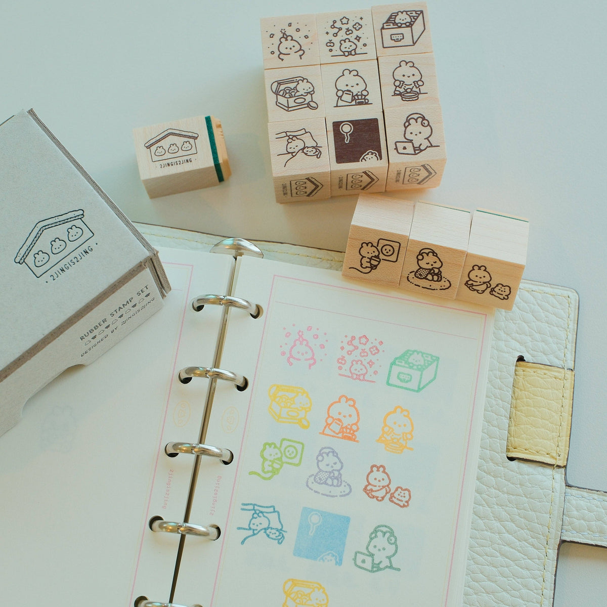 2jingis2jing Living Softly Rubber Stamp Vol. 2 (1.5cm)