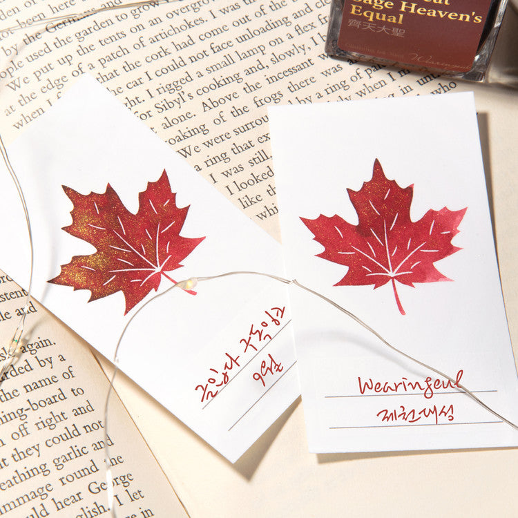 Wearingeul Ink Color Swatch Card - Maple Leaf