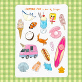 Summer Fun Sticker Sheet