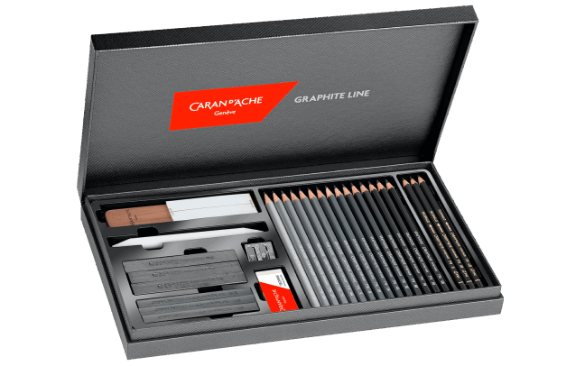 Caran d'Ache Graphite Line Gift Box - Box of 15 Hardness Degrees