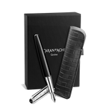 Caran D'Ache Damier Leman Fountain Pen Leather Case Set