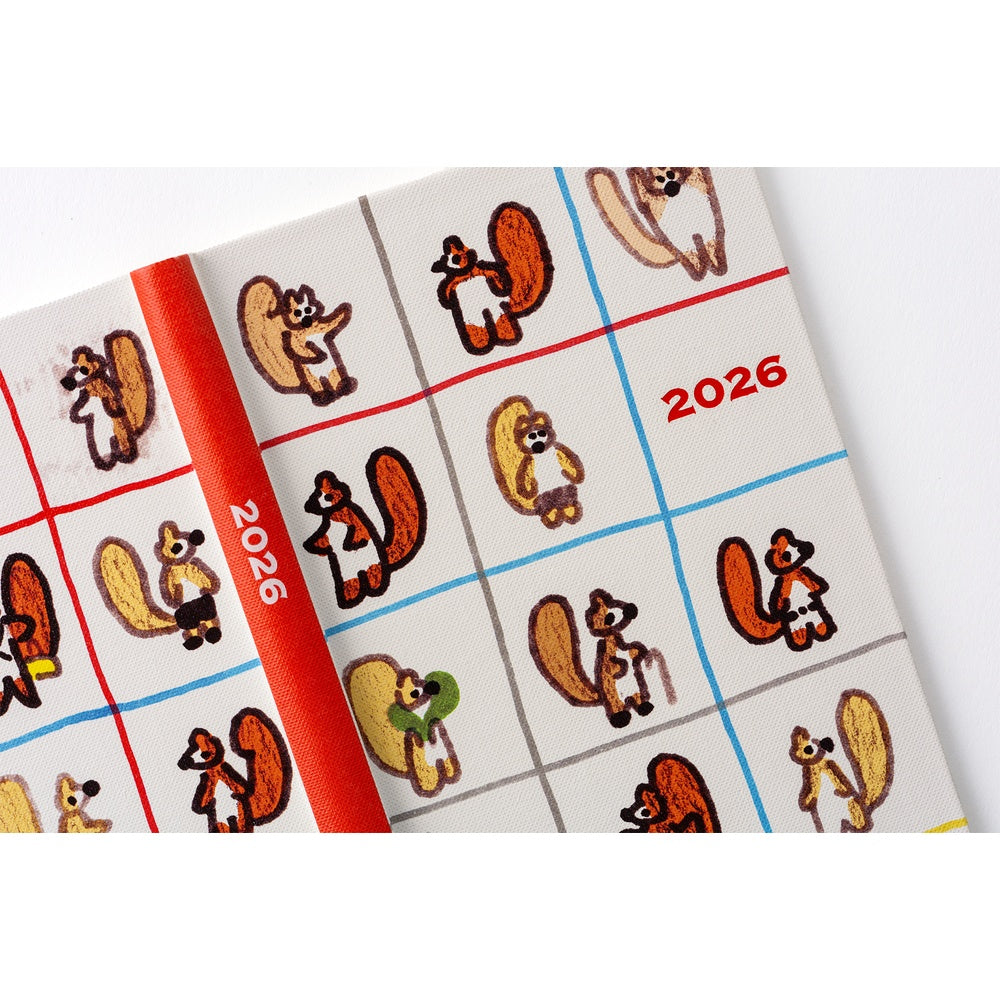 Hobonichi Techo Weeks - 100%ORANGE: Squirrel’s Moving Day (April Start)