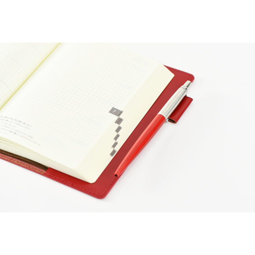 Hobonichi Techo A6 5-Year Techo Leather Cover (Red)