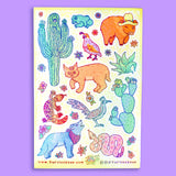 Southwestern Desert Vibes Summer Vinyl Sticker Sheet