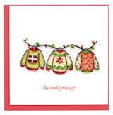 Quilled Christmas Sweaters Greeting Card