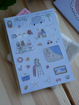 dana ate oatmeal! Roadtrip to the beach washi sticker sheet