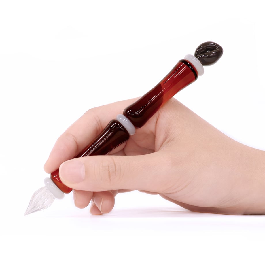 BINGATAYA Glass Pen Set - Brown