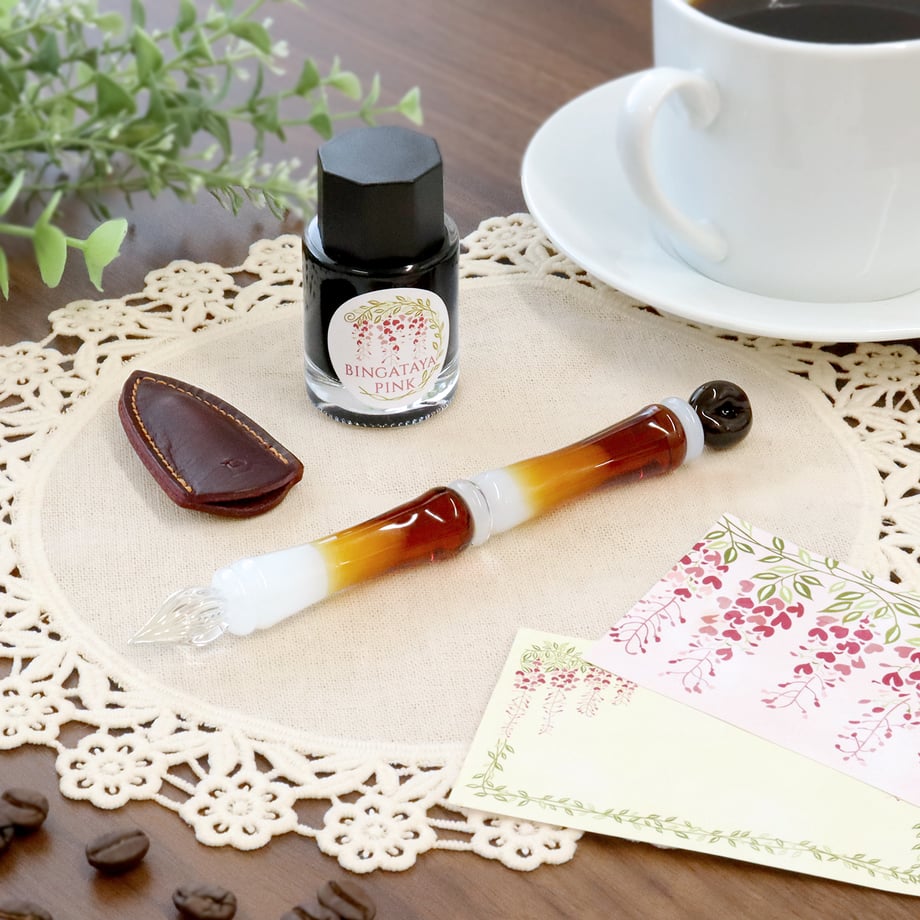 BINGATAYA Glass Pen Set - Pink