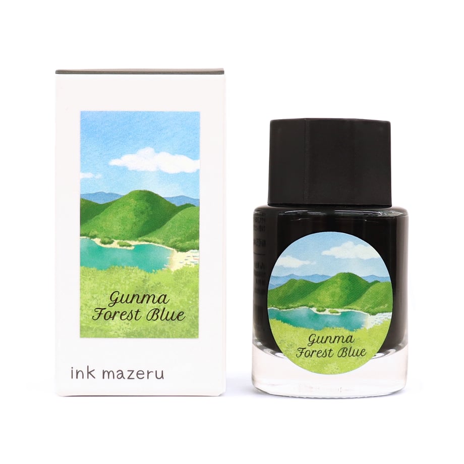 Ink Mazeru 18ml Bottled Ink - Gunma Forest Blue