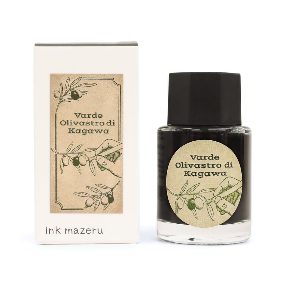 Ink Mazeru 18ml Bottled Ink - Varde Olivastro di Kagawa