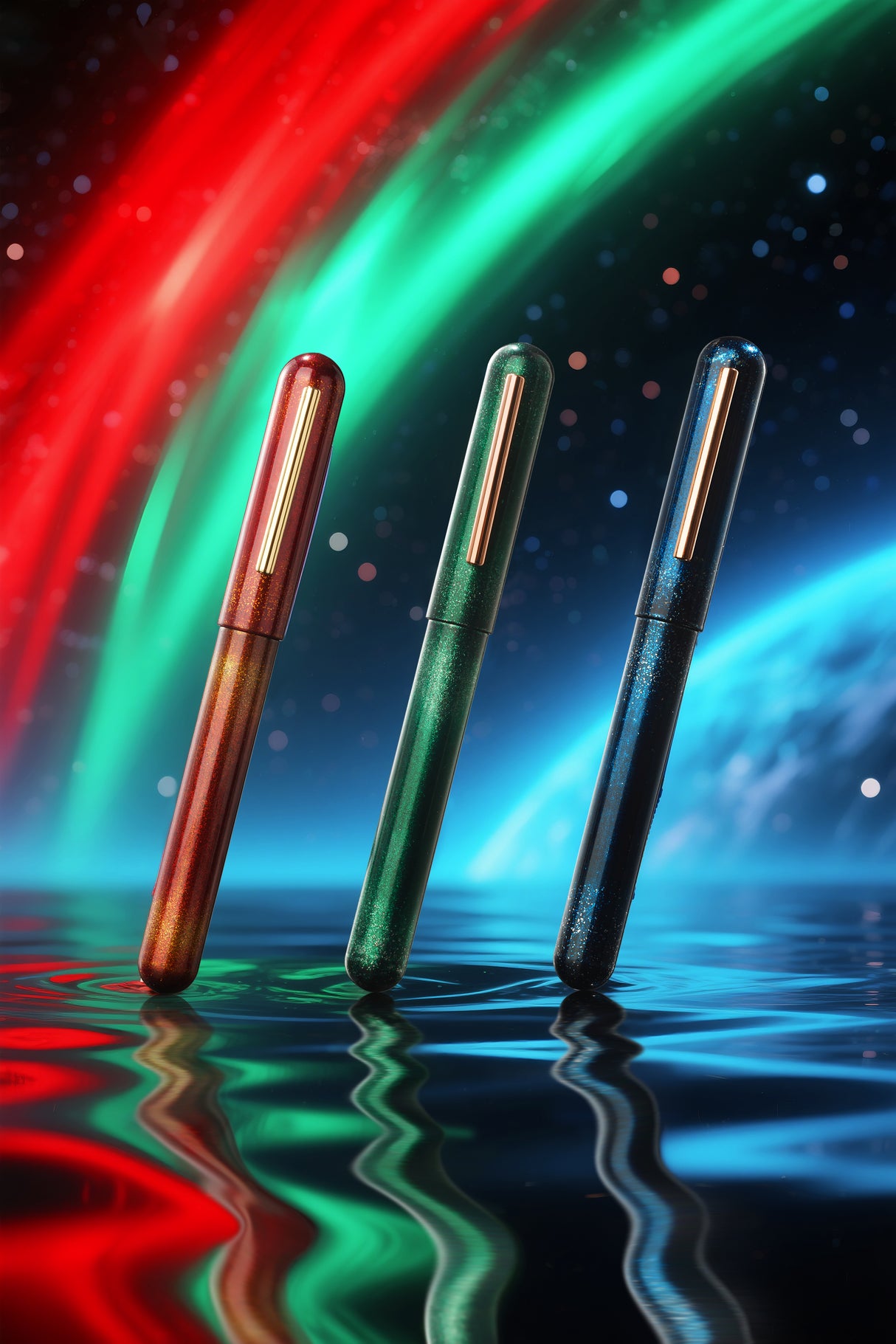 IKKAKU by Nahvalur Fountain Pen - Green Moon