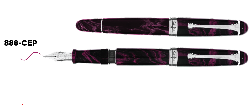 Aurora 88 Fountain Pen - Ebonite Magenta (Limited Edition)