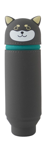 PuniLabo Stand Up Pen Case - Black Shiba