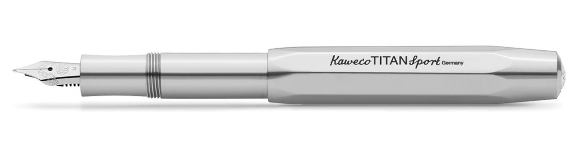 筆記具 kaweco TITAN SPORT Kaweco TITAN SPORT Fountain Pen – Polished Titanium – The Nibsmith