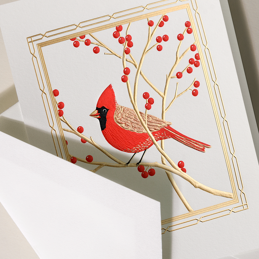 Crane Boxed Holiday Cards - Cardinal Holiday