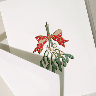 Crane Boxed Holiday Cards - Mistletoe Bough