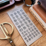 Sarica Studio Kraft Dictionary Dot Stickers