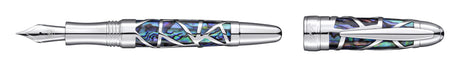 Laban Oceana Abalone Skeleton Fountain Pen - Silver