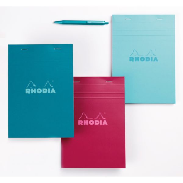 Rhodia Staplebound Notepad - Graph 80 sheets - 8 1/4 x 11 3/4 - Colorful