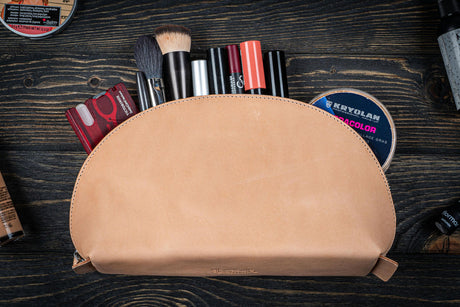 Galen Leather Lunar Makeup / Toiletry Bag