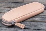 Galen Leather Zippered Duo Slim Pen Case for 2 Pens