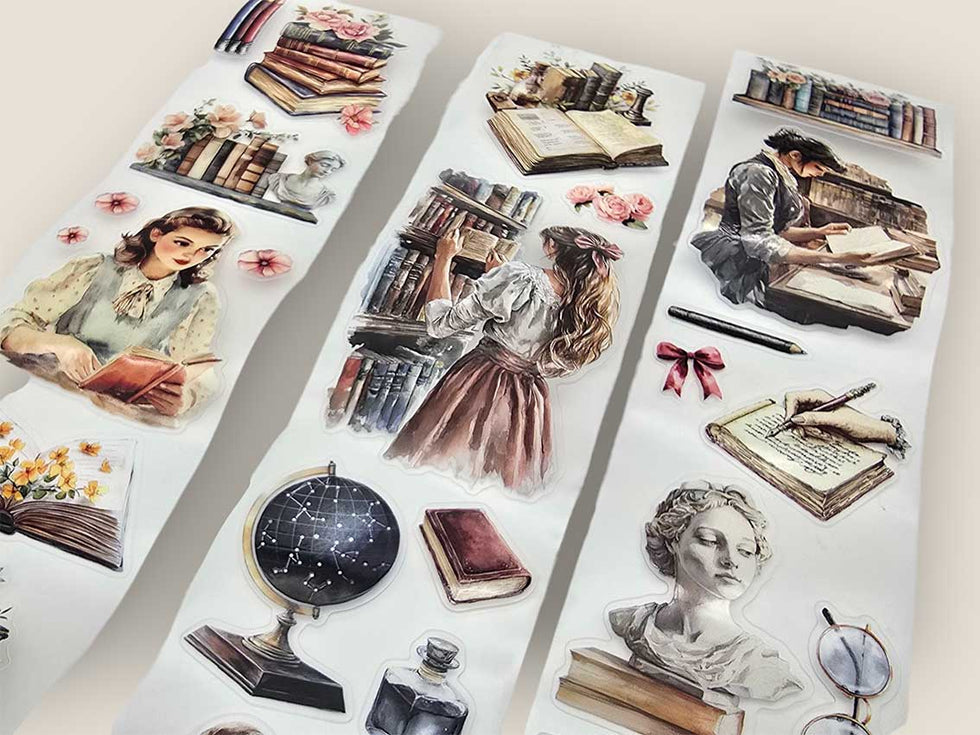 CoraCreaCrafts Light Academia Transparent Tape