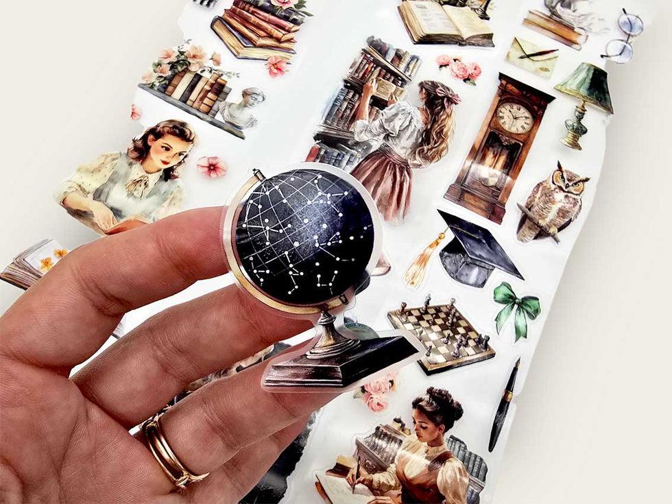 CoraCreaCrafts Light Academia Transparent Tape