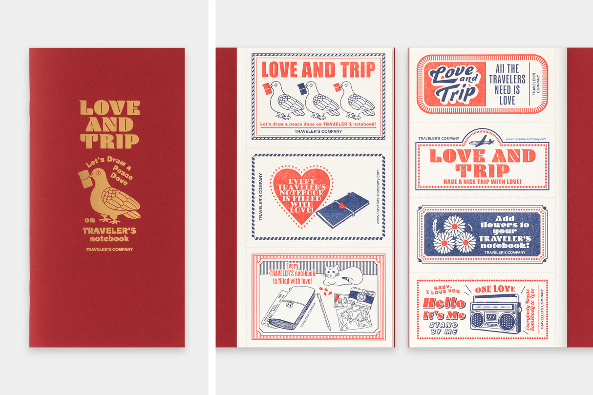Traveler's Love and Trip Notebook Refill - Regular Size - Red (Special Edition)