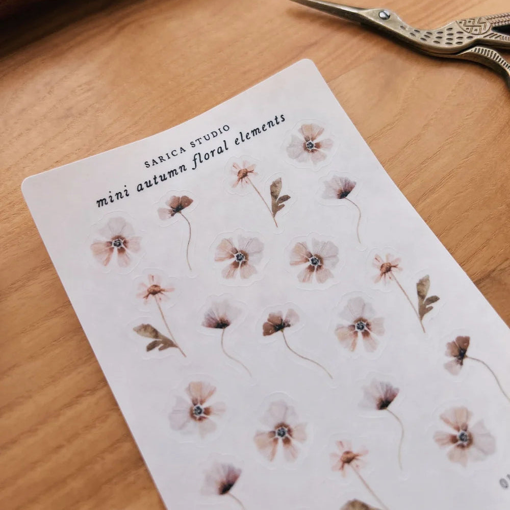 Sarica Studio Mini Autumn Floral Stickers