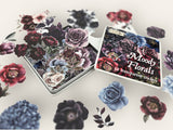 CoraCreaCrafts Moody Flowers Sticker Tin Box