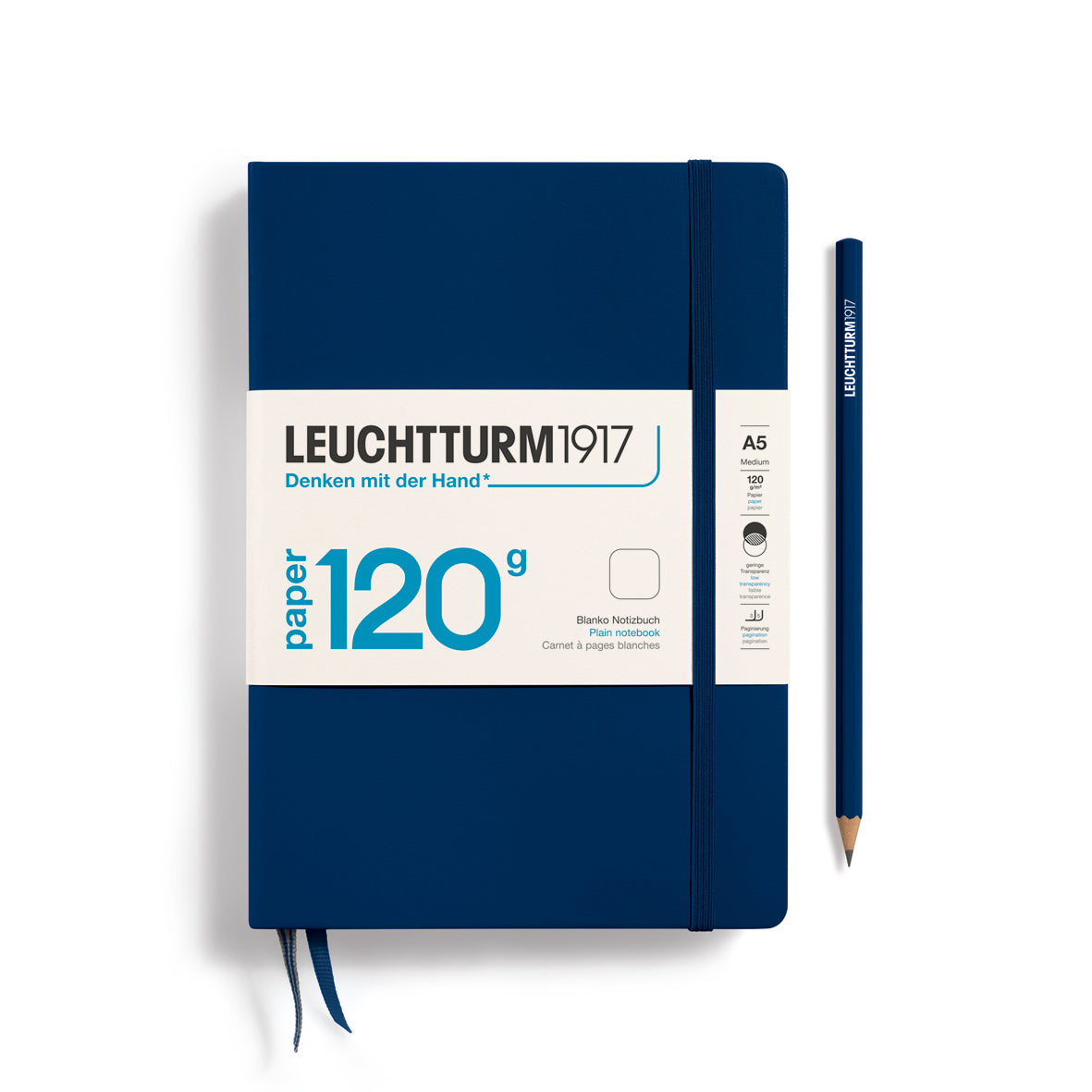 Leuchtturm A5 120g Hardcover Notebook - Plain