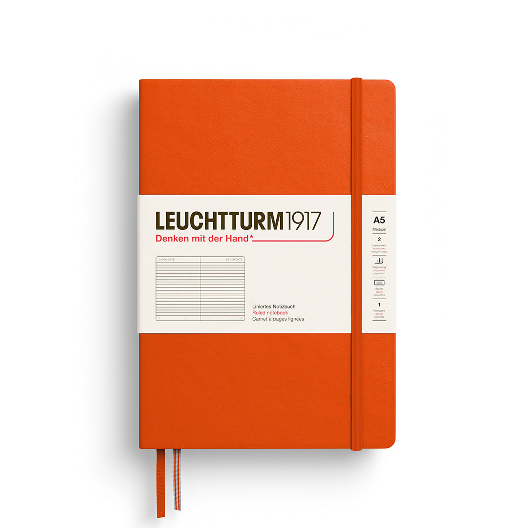 Leuchtturm A5 Hardcover Notebook - Ruled