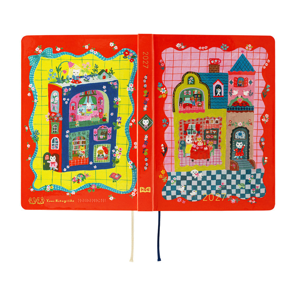 Hobonichi A6 Hon - Yumi Kitagishi: White Cat and Rabbit’s Tea Room