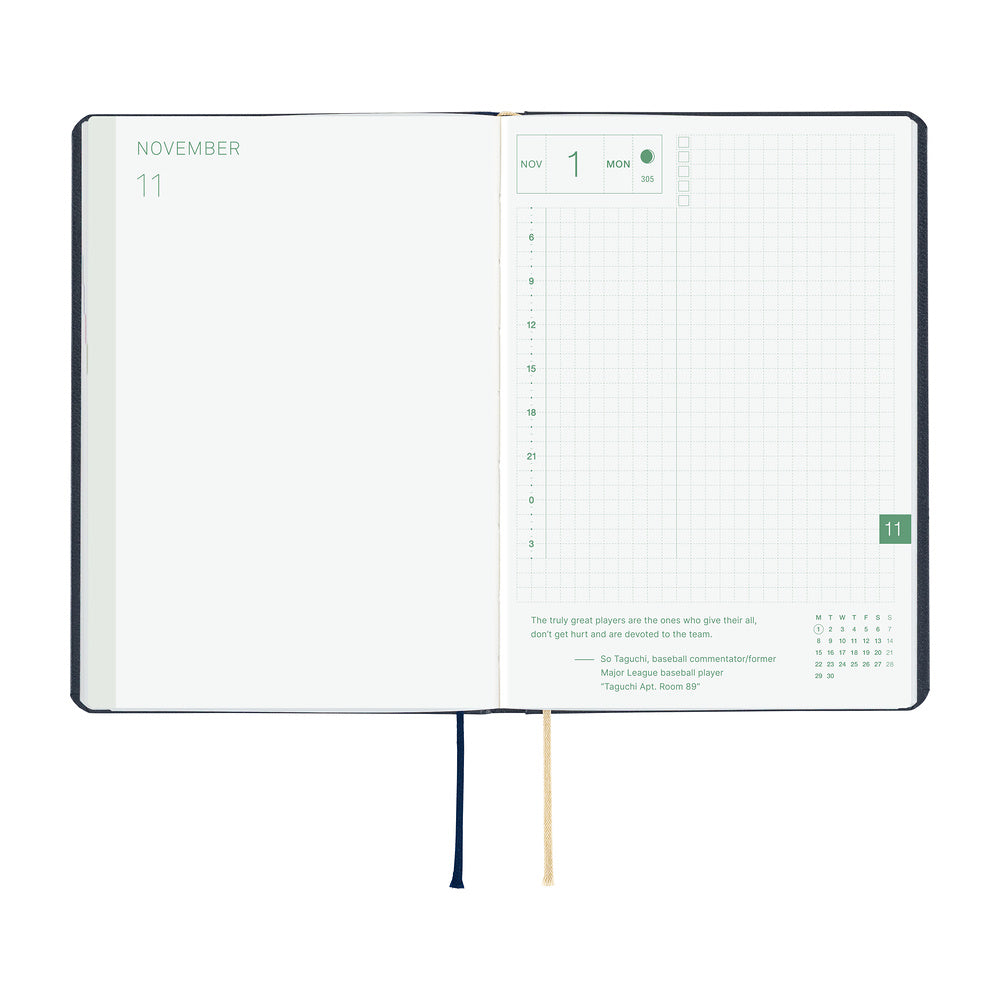 Hobonichi A6 Hon - Slash (Navy)