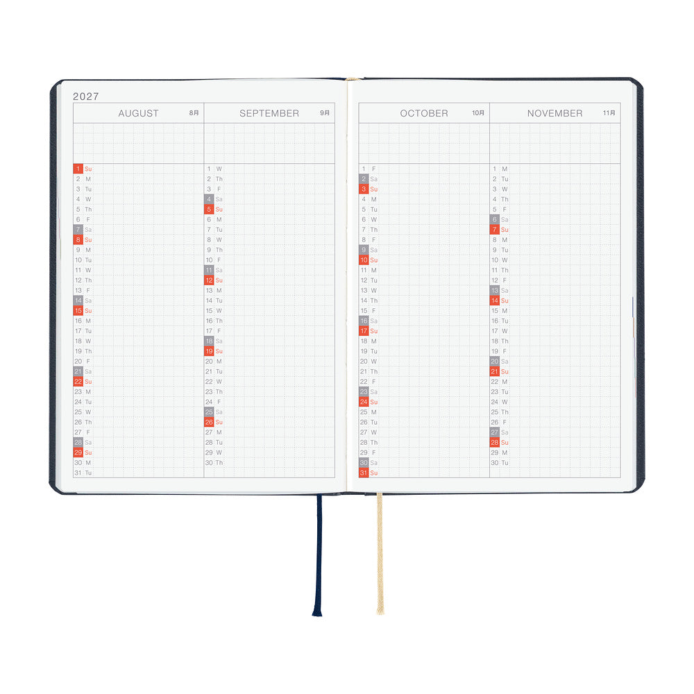 Hobonichi A6 Hon - Slash (Navy)