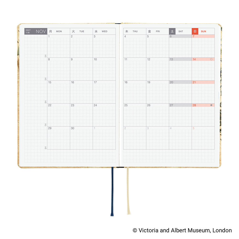Hobonichi A6 Hon - V&A Series: Vine