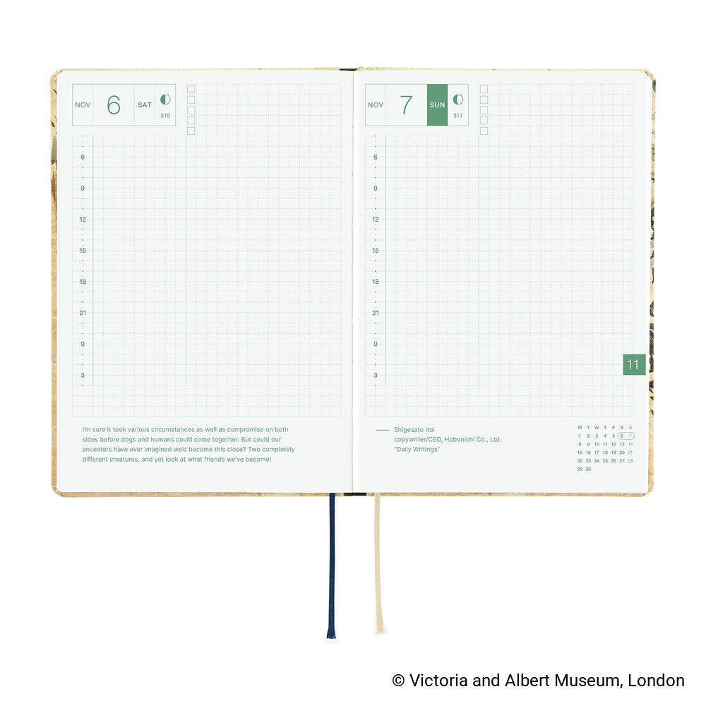 Hobonichi A6 Hon - V&A Series: Vine
