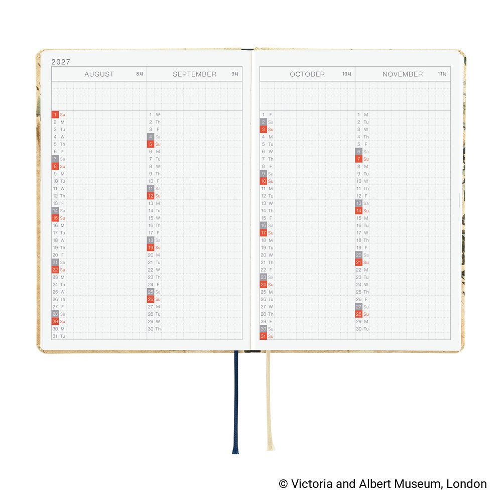 Hobonichi A6 Hon - V&A Series: Vine