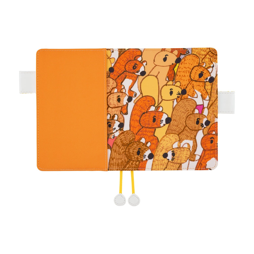 Hobonichi Techo A6 Original Planner Set - 100%ORANGE: Squirrel Squadron