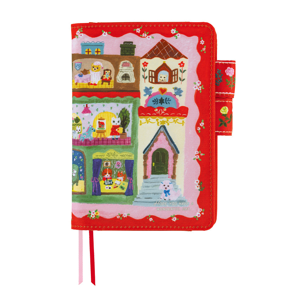 Hobonichi Techo A6 Original Planner Cover - Yumi Kitagishi: White Cat House