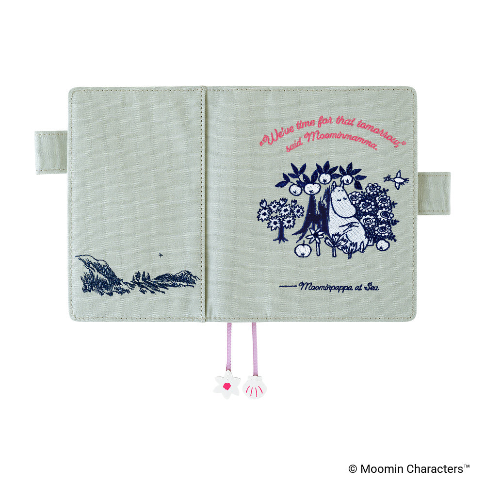 Hobonichi Techo A6 Original Planner Cover - Moomin: My Yard (Pale