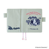 Hobonichi Techo A6 Original Planner Cover - Moomin: My Yard (Pale Mint)