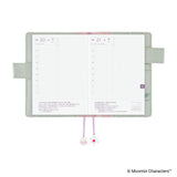 Hobonichi Techo A6 Original Planner Cover - Moomin: My Yard (Pale Mint)