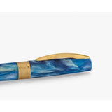 Visconti Mirage Mythos Odysseus collection, close-up of the acrylic resin pattern and cap band