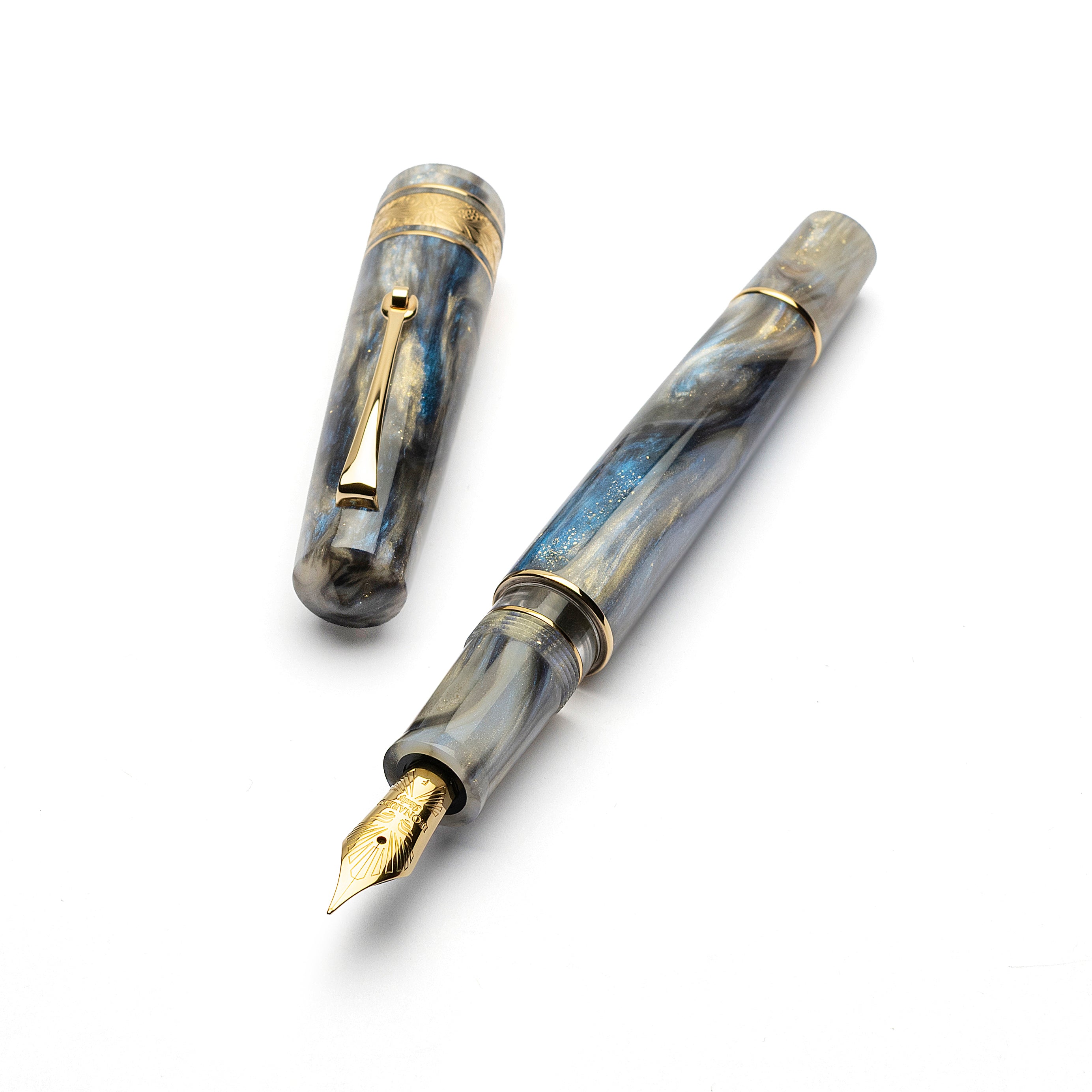ピエタソプラノ1C Excellent • Leonardo Momento Zero Grande 2.0 Fountain Pen - Orchidea Blue