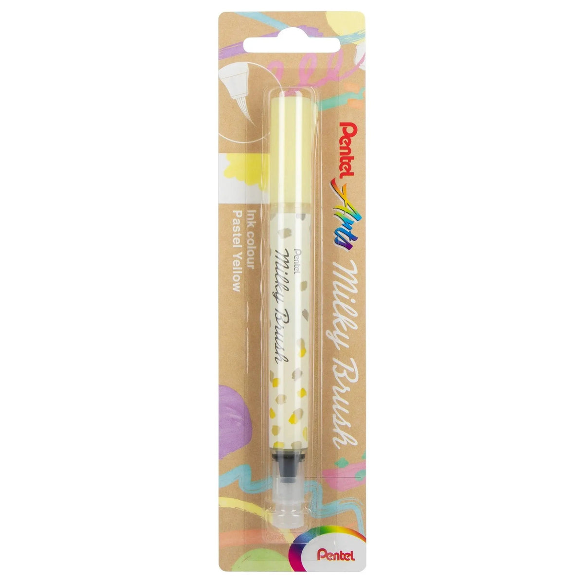 Pentel Arts Milky Brush Pen - Pastel Yellow