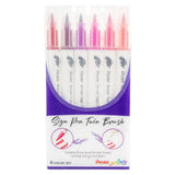 Pentel Arts Sign Pen Twin Brush Set - 6 Pack - Pink Hues