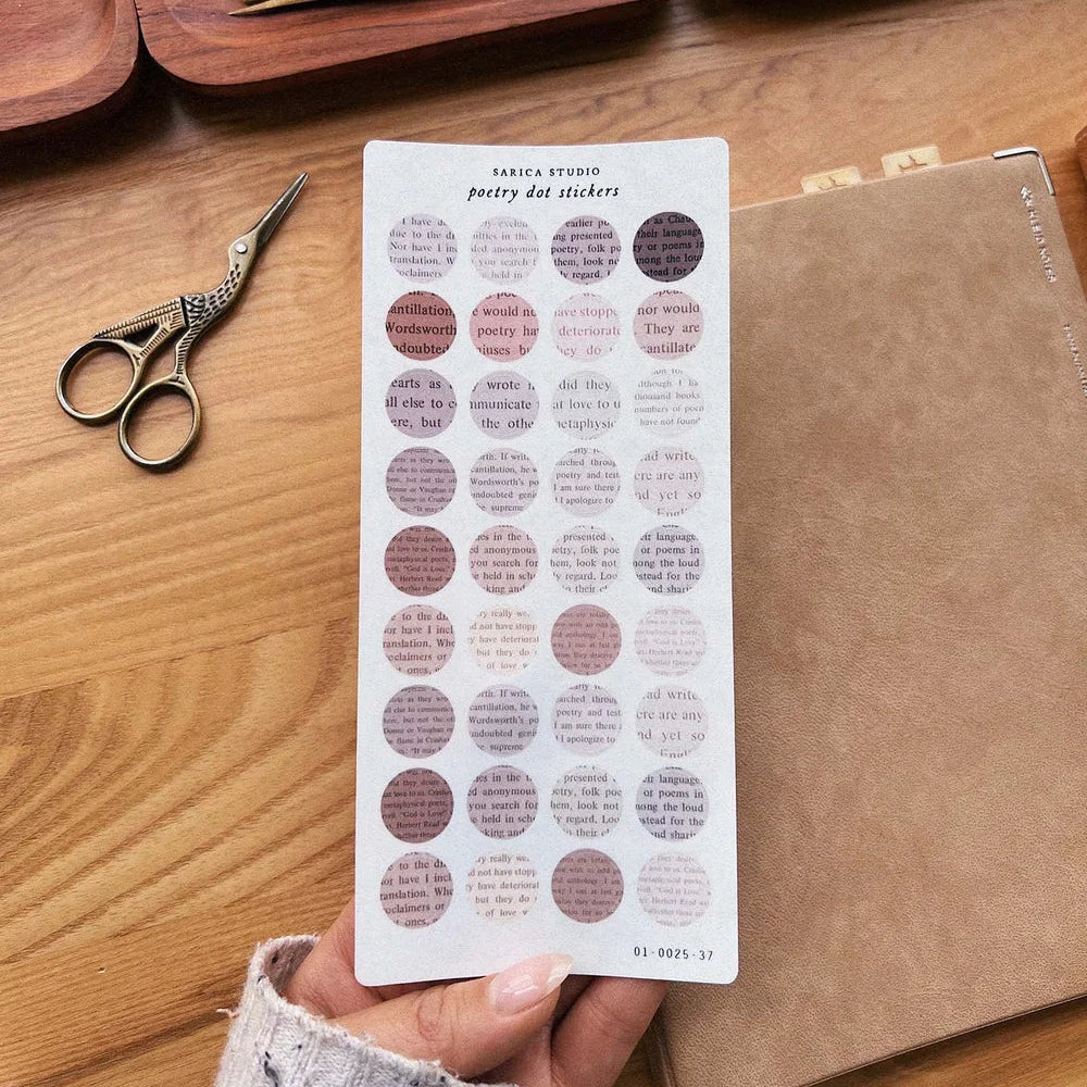 Sarica Studio Poetry Dot Stickers