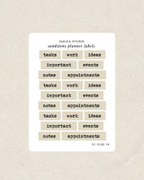 Sarica Studio Productivity Planner Label Stickers