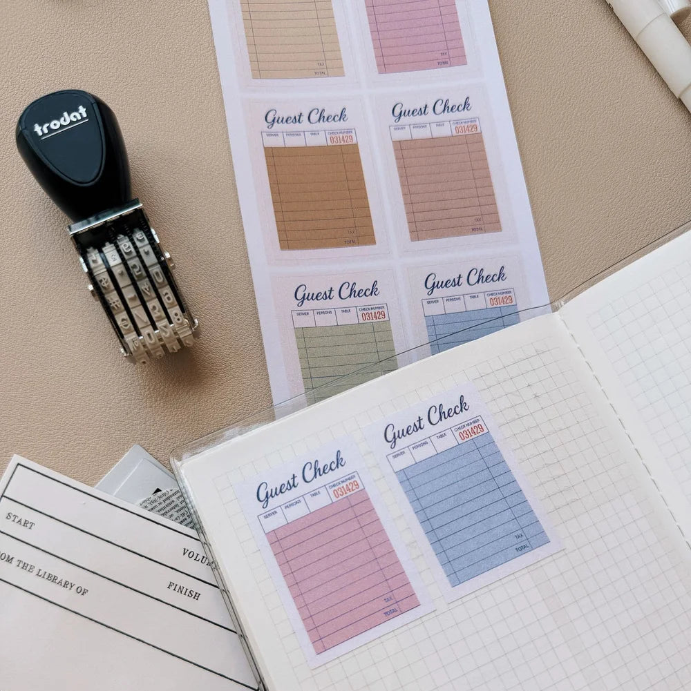 Sarica Studio Retro Guest Check Stickers